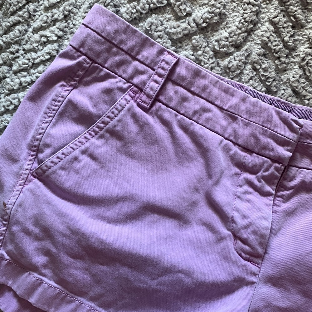 J. Crew Chino Shorts — Lavender — Size 6 - Picture 2 of 5